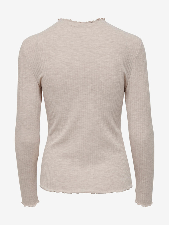 ONLY Maglietta a coste ONLY Emma beige da donna