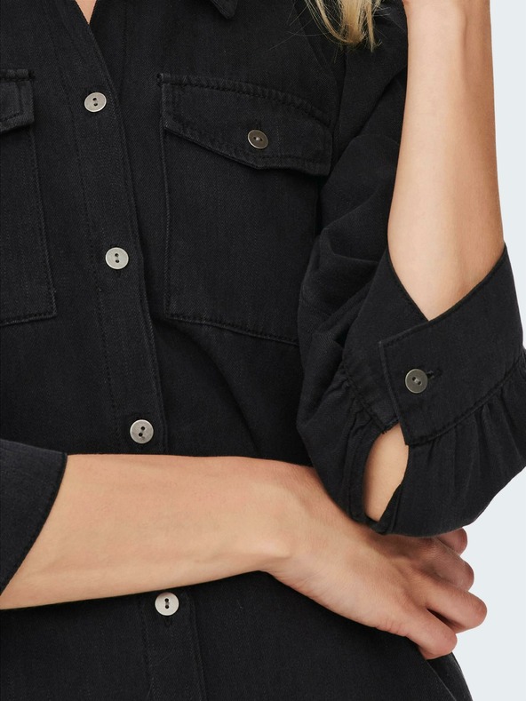 ONLY Abito camicia in denim nero ONLY Felica