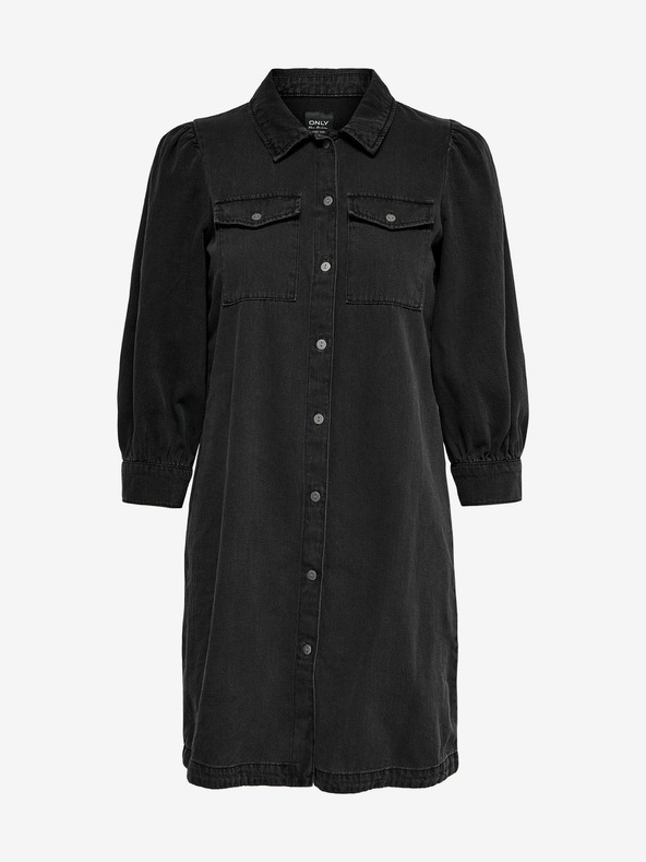 ONLY Abito camicia in denim nero ONLY Felica