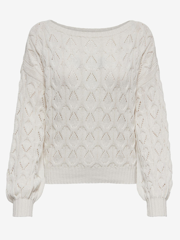 ONLY Maglione bianco a fantasia da donna SOLO Brynn