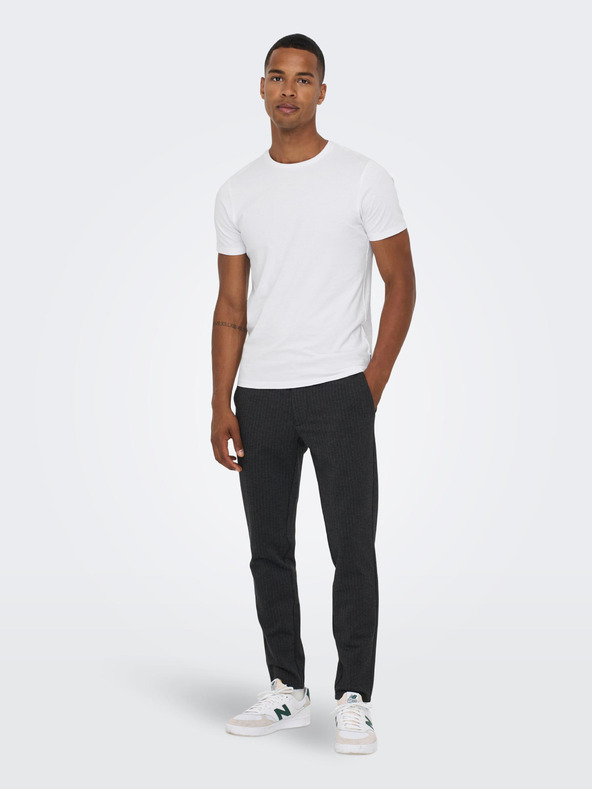 ONLY & SONS Set di due t-shirt basic da uomo in bianco ONLY & SONS