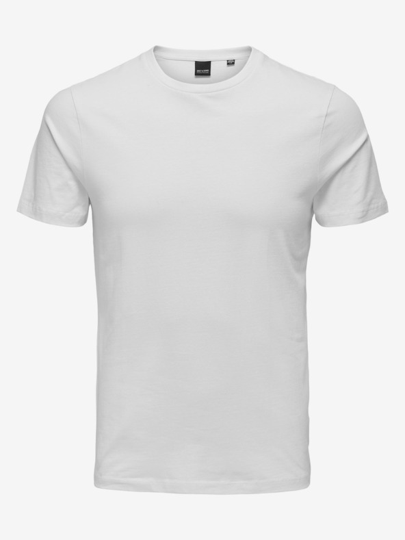 ONLY & SONS Set di due t-shirt basic da uomo in bianco ONLY & SONS