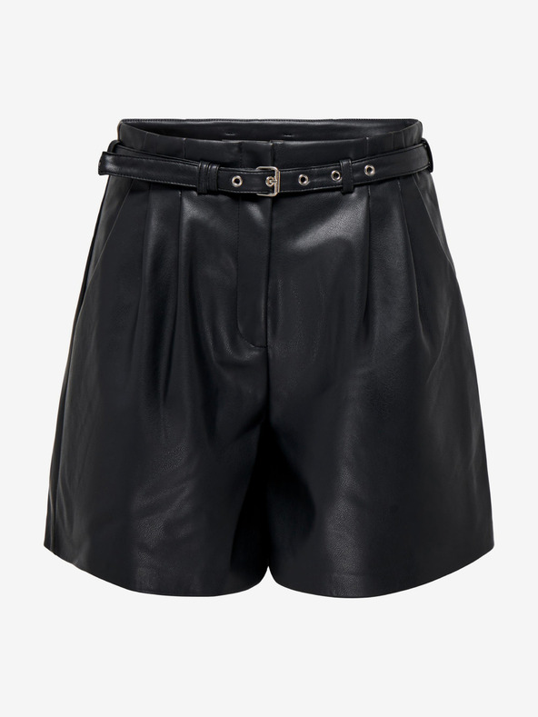 ONLY Pantaloncini neri da donna in similpelle ONLY Heidi