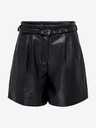 ONLY Pantaloncini neri da donna in similpelle ONLY Heidi