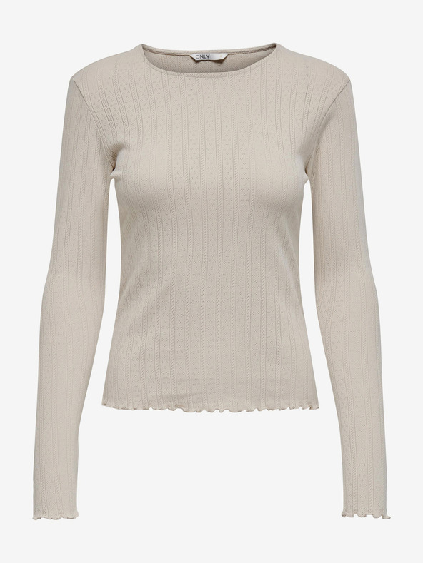 ONLY Maglietta a maniche lunghe beige da donna ONLY Carlotta
