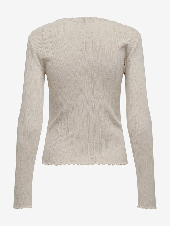 ONLY Maglietta a maniche lunghe beige da donna ONLY Carlotta