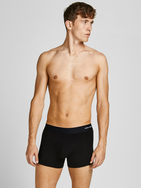 Jack & Jones Set di tre boxer da uomo in blu scuro, bordeaux e nero Jack & Jones Basic
