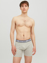 Jack & Jones Set di tre boxer da uomo in grigio chiaro, bianco e blu scuro Jack & Jones Solid