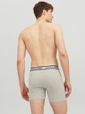 Jack & Jones Set di tre boxer da uomo in grigio chiaro, bianco e blu scuro Jack & Jones Solid