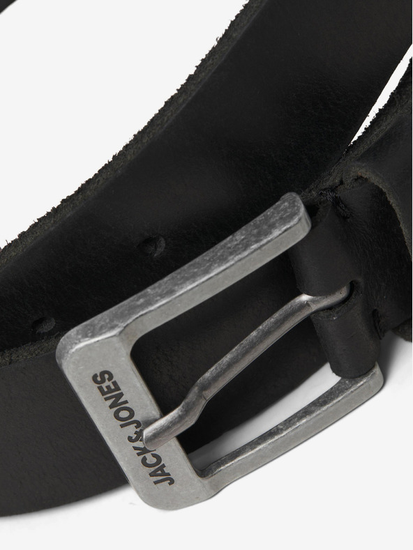 Jack & Jones Cintura in pelle nera da uomo Jack & Jones Rock