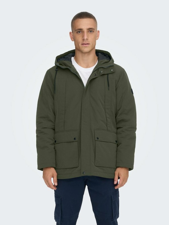 ONLY & SONS Giacca invernale verde scuro da uomo ONLY & SONS Jayden
