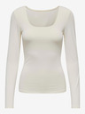 ONLY Maglietta basic a maniche lunghe da donna color crema ONLY Lea