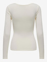 ONLY Maglietta basic a maniche lunghe da donna color crema ONLY Lea