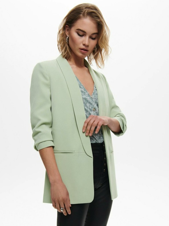 ONLY Blazer verde chiaro da donna con maniche a tre quarti SOLO Elly