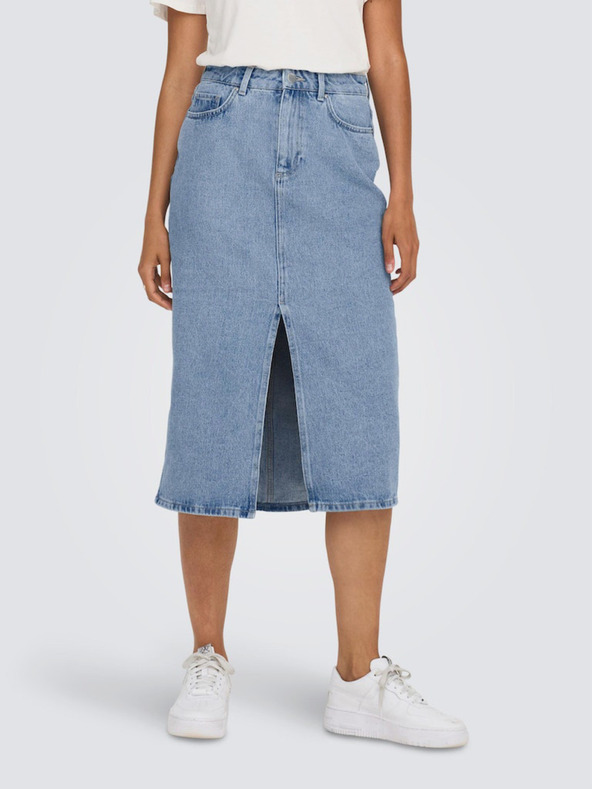 ONLY Gonna midi in denim blu chiaro da donna ONLY Bianca