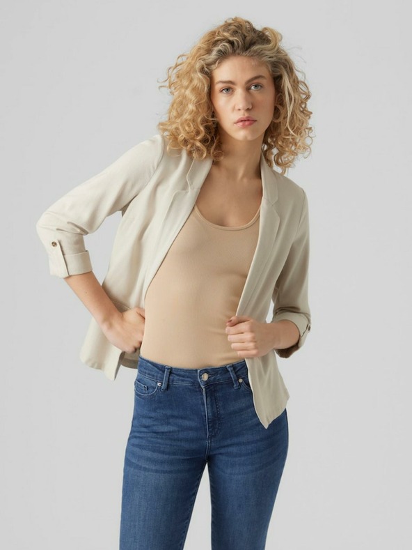 Vero Moda Giacca beige da donna in lino Vero Moda Jesmilo