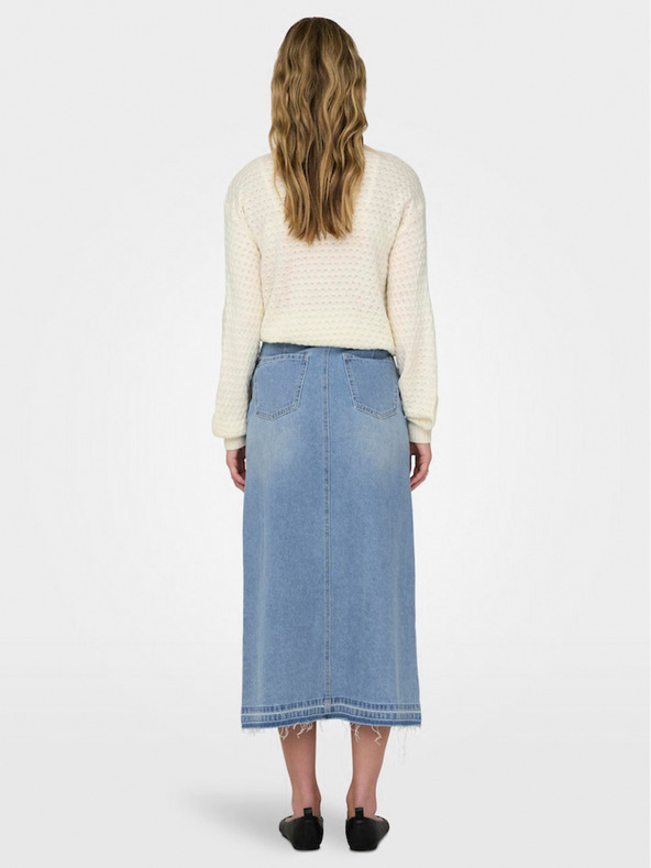 Jacqueline de Yong Gonna midi in denim blu chiaro da donna JDY Bella