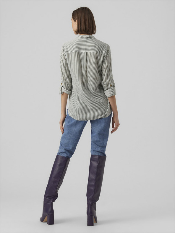 Vero Moda Camicetta a righe bianche e verdi Vero Moda donna BUMPY
