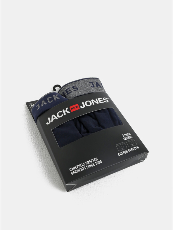 Jack & Jones Set di due boxer Jack & Jones Vincent da uomo blu scuro