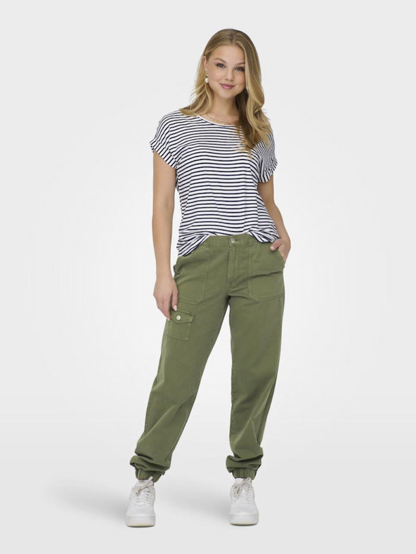 ONLY Maglietta a righe blu e bianca da donna ONLY Moster