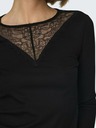 Jacqueline de Yong Maglietta nera da donna in pizzo JDY Roxy