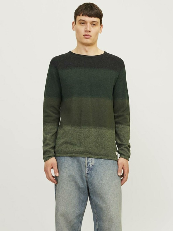 Jack & Jones Maglione a righe Jack & Jones JJEHILL verde da uomo