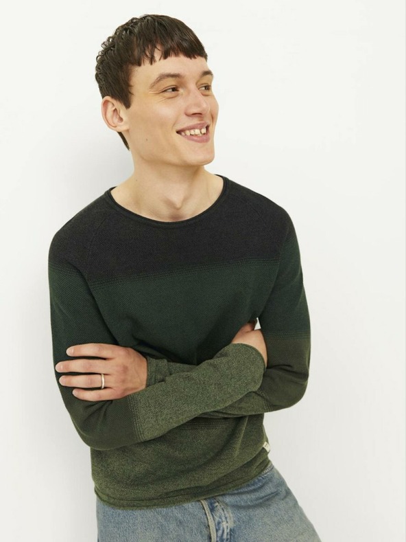 Jack & Jones Maglione a righe Jack & Jones JJEHILL verde da uomo