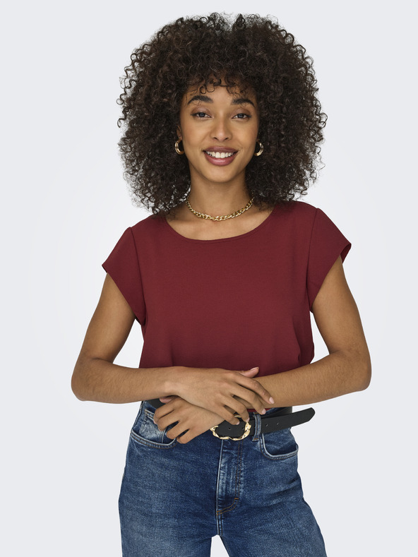 ONLY Camicetta da donna ONLY Vic bordeaux