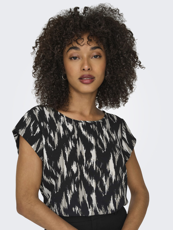 ONLY Camicetta fantasia beige e nera da donna ONLY Vic