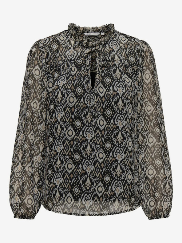 ONLY Camicetta fantasia beige e nera da donna ONLY Ditsy