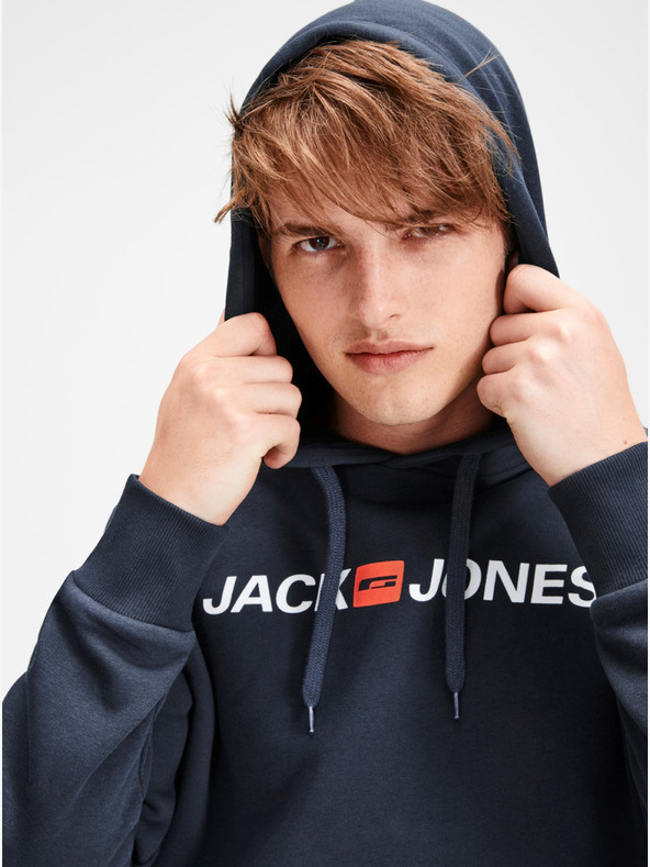 Jack & Jones Felpa con cappuccio stampata blu scuro Jack & Jones Corp