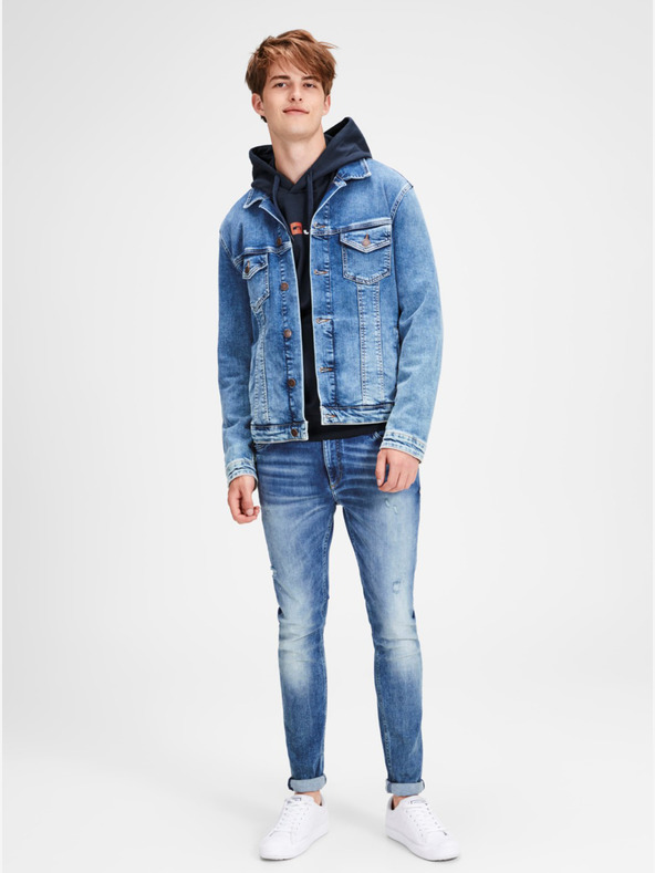 Jack & Jones Felpa con cappuccio stampata blu scuro Jack & Jones Corp
