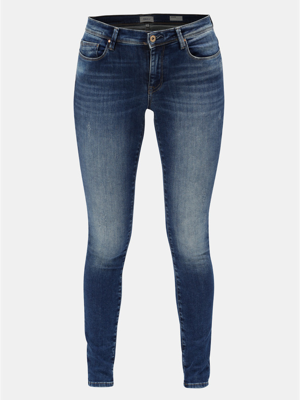 ONLY Jeans skinny fit blu con effetto strappato ONLY