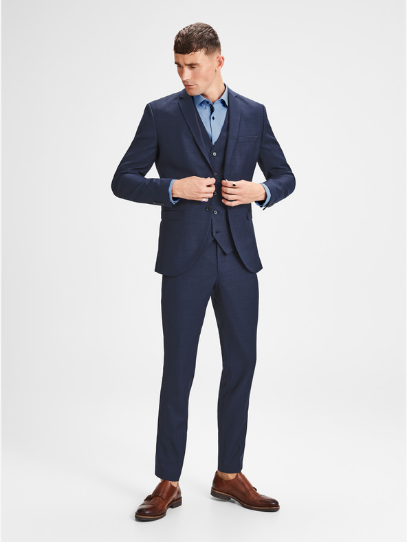 Jack & Jones Jack & Jones Laris, giacca da abito blu scuro in misto lana