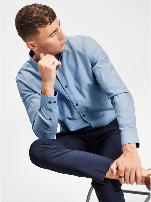 Jack & Jones Pantaloni del completo Jack & Jones Laris blu scuro in misto lana