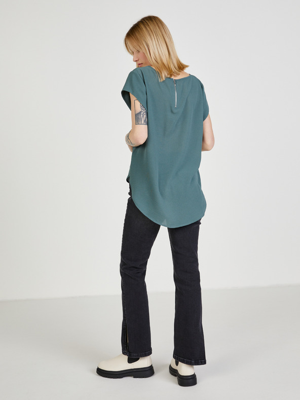 ONLY Camicetta verde con cerniera sul retro SOLO Vic