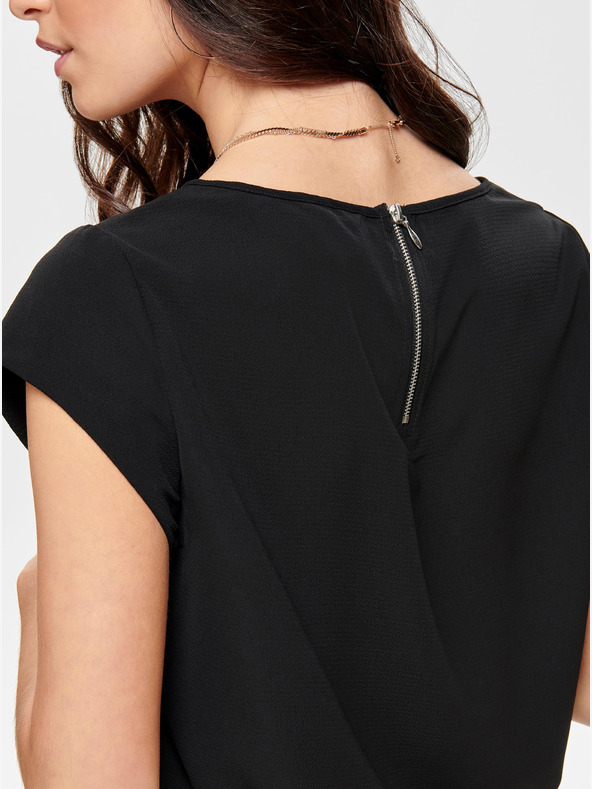 ONLY Camicetta nera con cerniera sul retro ONLY Vic