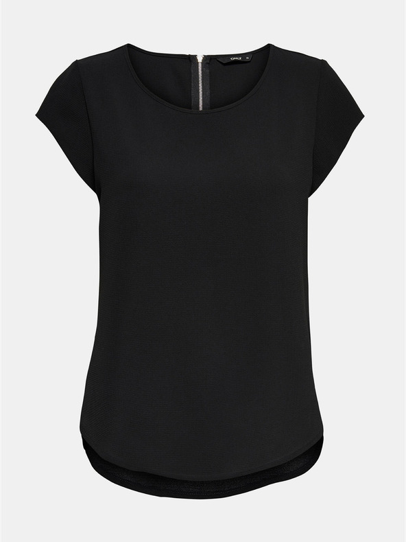 ONLY Camicetta nera con cerniera sul retro ONLY Vic