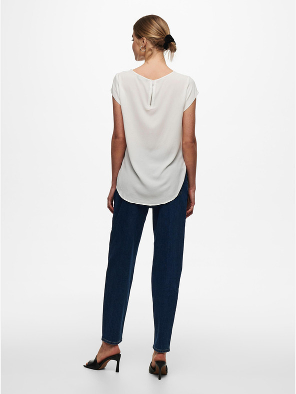 ONLY Camicetta crema con cerniera posteriore ONLY Vic