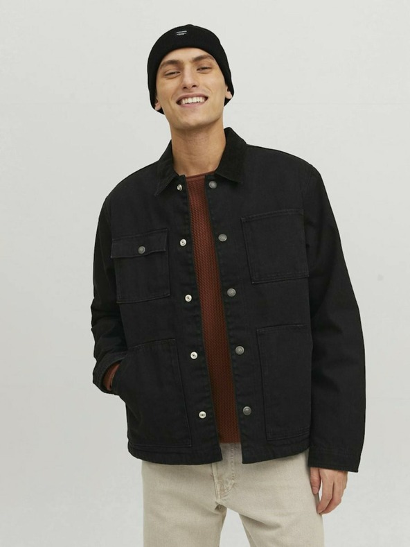 Jack & Jones Berretto invernale in maglia nera Jack & Jones DNA