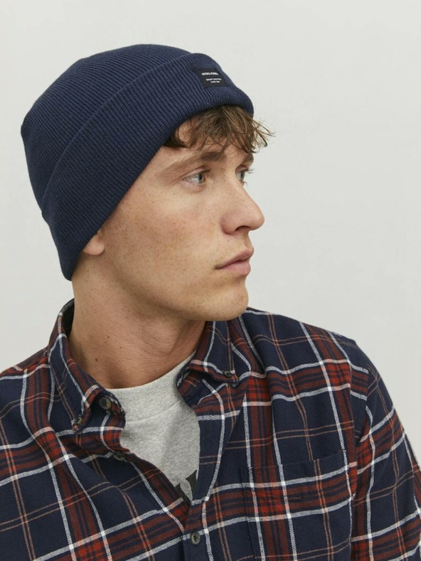 Jack & Jones Berretto invernale in maglia blu scuro Jack & Jones DNA