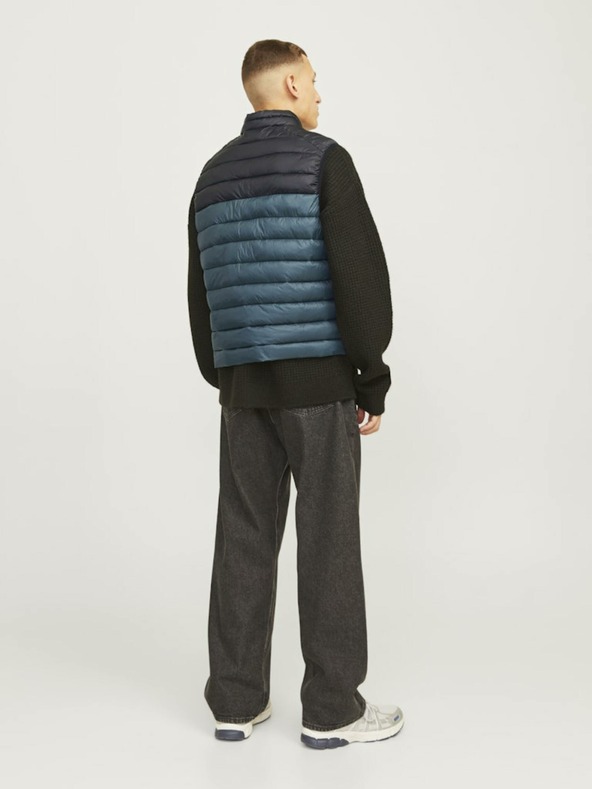 Jack & Jones Gilet trapuntato Jack & Jones nero e blu da uomo
