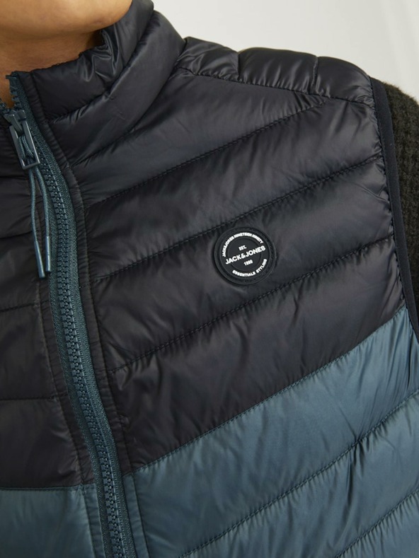 Jack & Jones Gilet trapuntato Jack & Jones nero e blu da uomo
