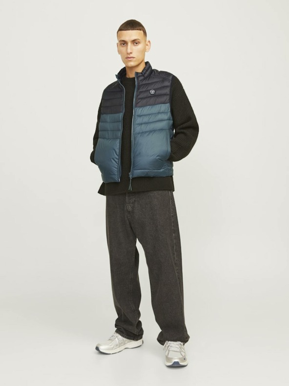 Jack & Jones Gilet trapuntato Jack & Jones nero e blu da uomo