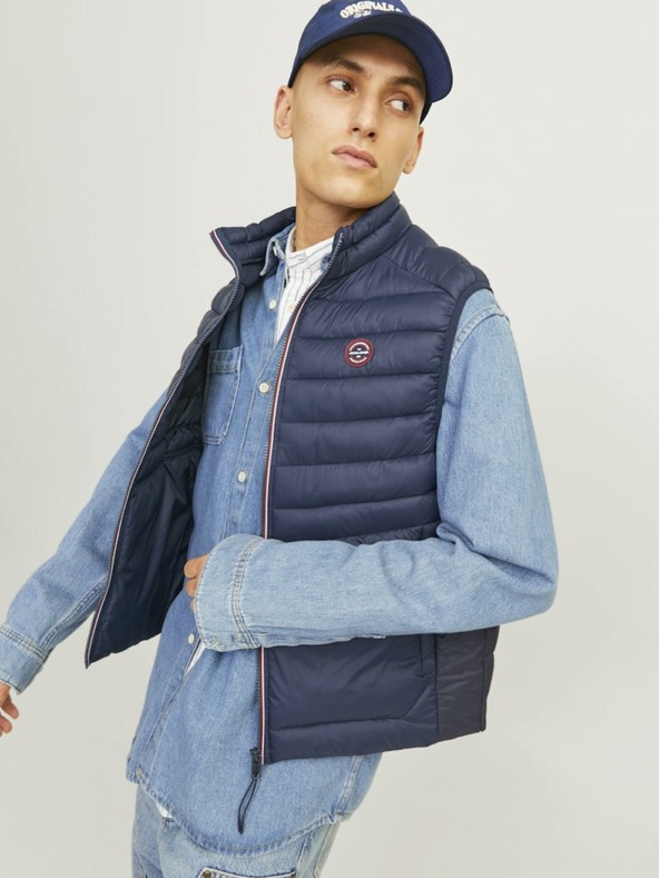 Jack & Jones Gilet trapuntato Jack & Jones da uomo blu scuro