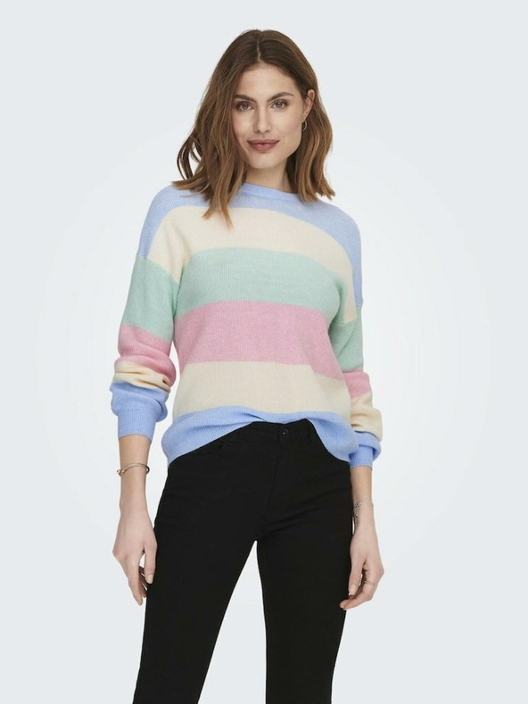 ONLY Maglione a righe rosa e blu da donna ONLY