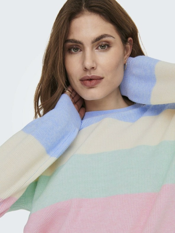 ONLY Maglione a righe rosa e blu da donna ONLY