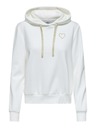 ONLY Felpa con cappuccio bianca da donna SOLO