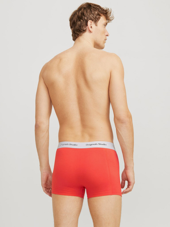 Jack & Jones Set di cinque boxer Jack & Jones da uomo nei colori arancio, blu e nero