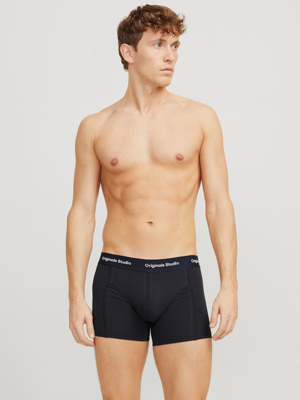Jack & Jones Set di cinque boxer Jack & Jones da uomo nei colori arancio, blu e nero